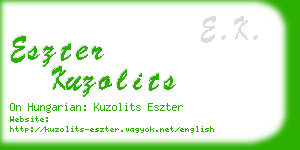 eszter kuzolits business card